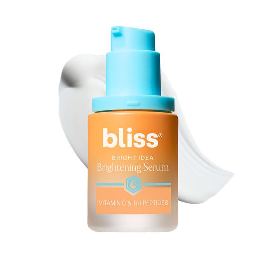 Bliss Vitamin C + Tri-Peptide Face Serum - Stabilized Vitamin C for Dark Spots, Fine Lines & Firmness - Brightening Serum with Collegen Boosting Peptides, Hyaluronic Acid, Squalane - 1 Fl Oz