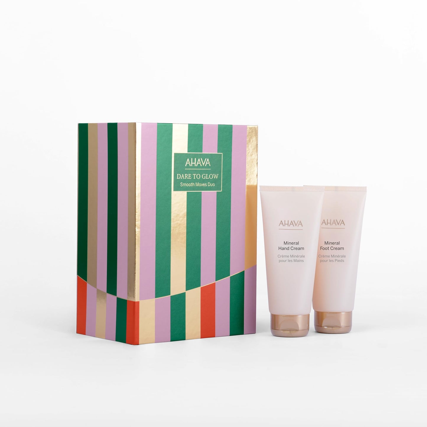 AHAVA Smooth Moves Duo – Includes Mineral Hand Cream 100ml & Mineral Foot Cream 100ml – Hydrating Skincare Set for Soft, Nourished Hands & Feet