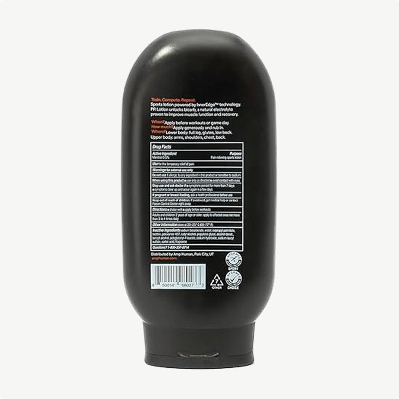 Amp Human PR Lotion - Bicarb Sports Performance & Recovery Lotion - Natural Electrolyte | 300g Bottle