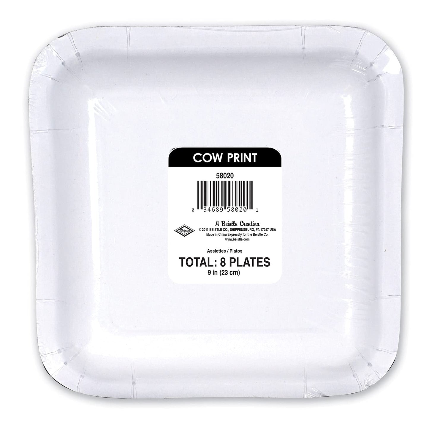 Beistle Cow Print Plates