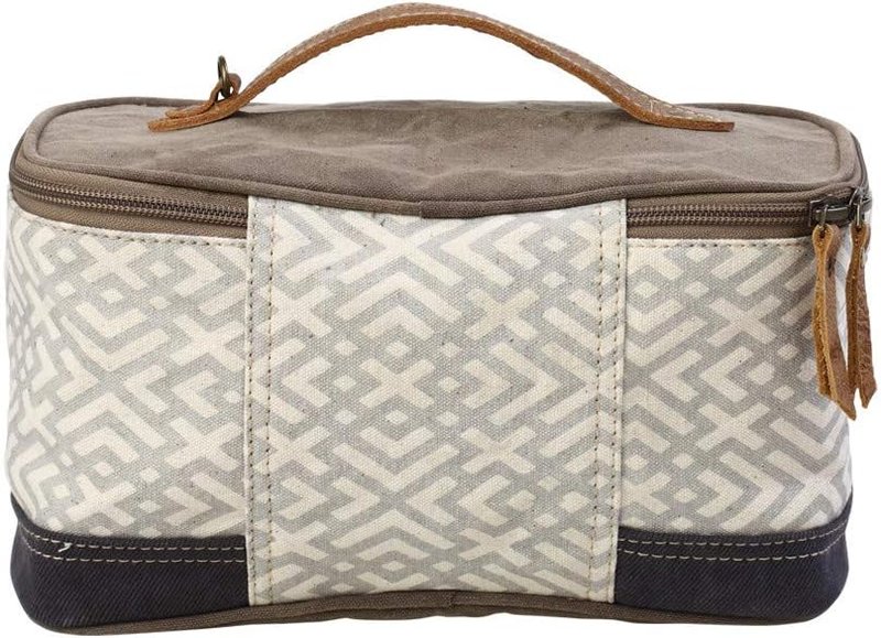 Upcycled Canvas Shaving Kit Bag - Myra Design | Eco-Friendly Travel Organizer