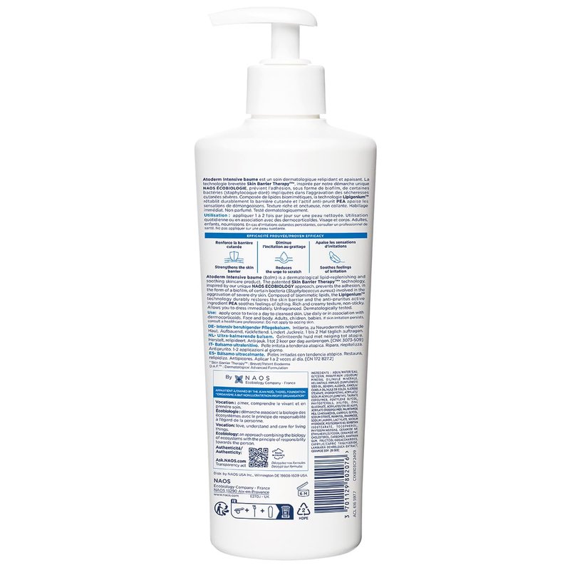 Bioderma Atoderm Intensive Balm - Hydrating Moisturizer for Dry, Atopic Skin | Fragrance-Free, Non-Greasy Formula