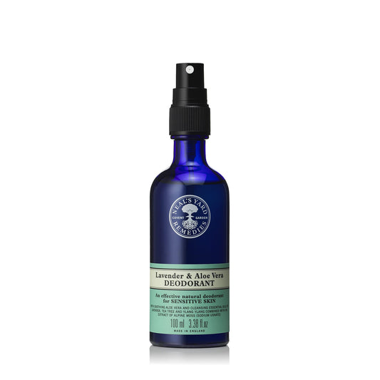Neal's Yard Spray Deodorant with a Blend of Cleansing Extracts & Essential Oils for All Skin Types, Aluminum & Cruelty Free, Lavender & Aloe, 100mL