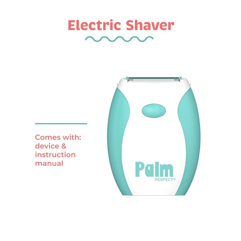 PalmPerfect Electric Shaver for Women – Bi-Directional Triple Blade Razor for Legs, Underarms & Bikini Line – Wet/Dry Portable Shaver with Non-Slip Rubber Grip – Battery Powered