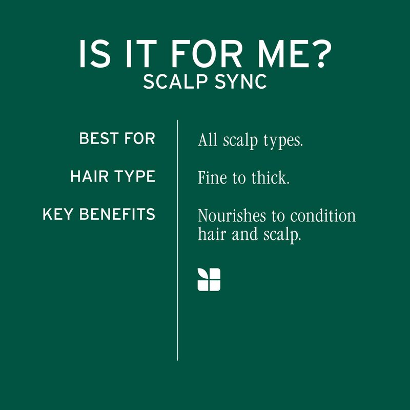 Biolage Scalp Sync Universal Conditioner - Nourishing & Hydrating for All Scalp Types, Lightweight Moisturizing & Conditioning, Fermented Tea Blend & Glycolic Acid, Vegan & Paraben-Free, 33.8 Fl Oz