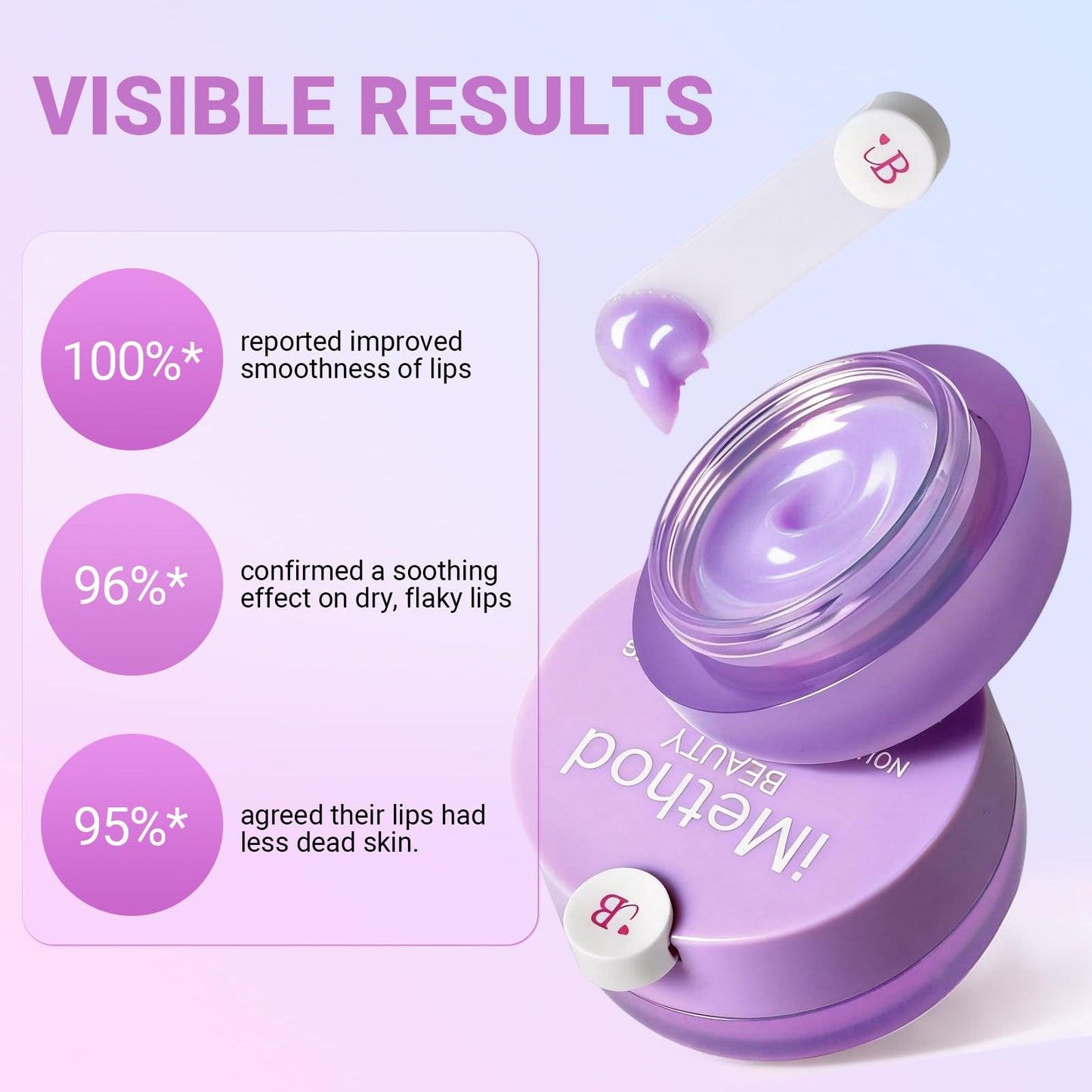 iMethod Overnight Lip Mask - Hydrating Lip Butter Balm with Hyaluronic Acid, Lip Moisturizer For Very Dry Lips, Lip Sleeping Mask to Nourish & Repair Cracked Lips, Smoothes Fine Lines - Grape