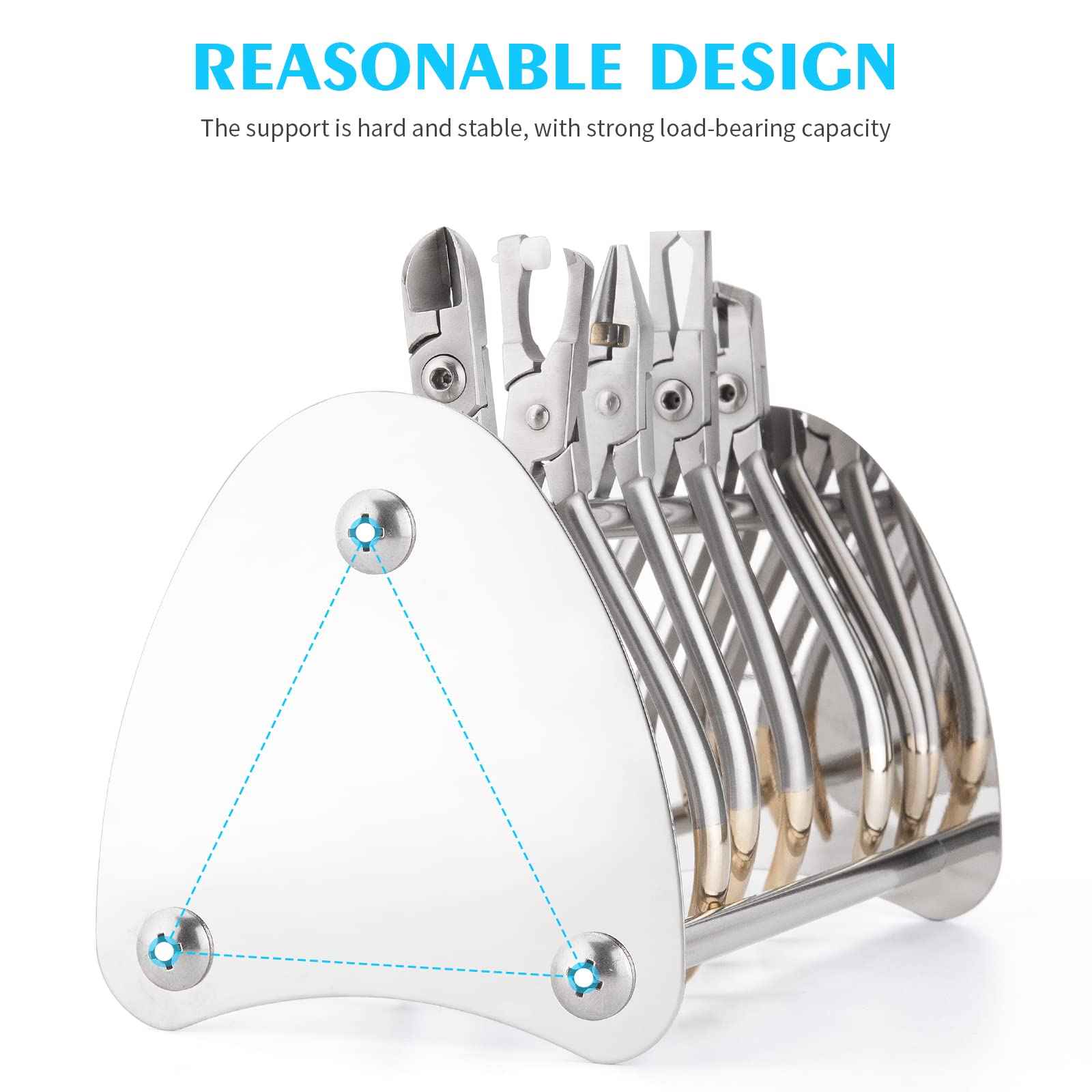 ANNWAH Dental Orthodontic Pliers Holder - Jewelry Pliers Rack Shelf Forceps Organizer Dental Stainless Steel Stand Holder for Orthodontic Equipment