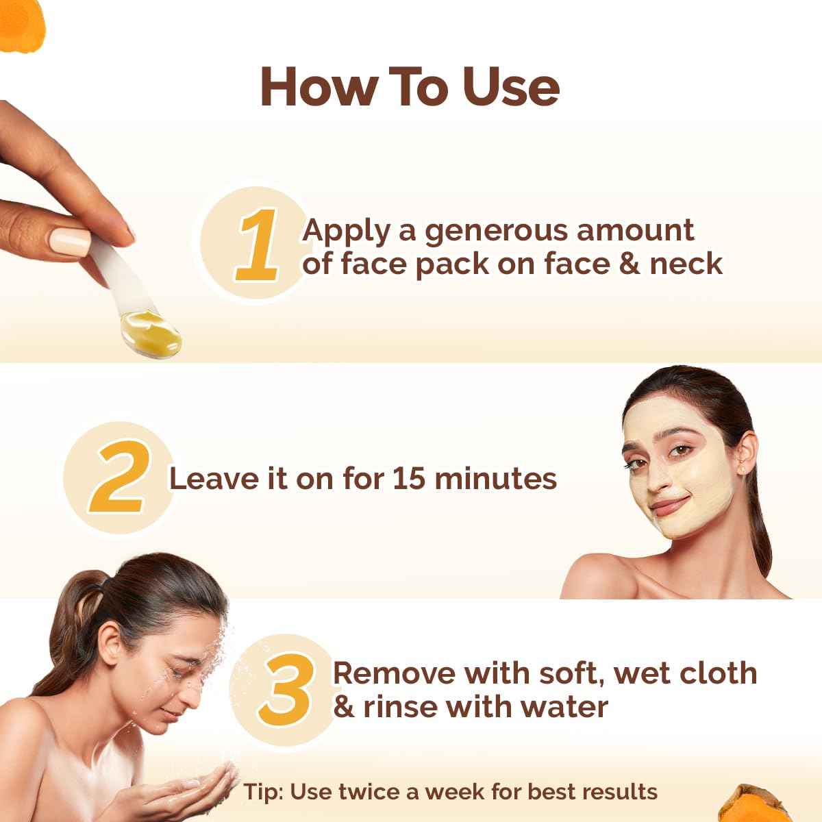MAMAEARTH Ubtan Face Pack with Turmeric & Saffron | De-Tan Mask to Remove Tanning & Restores Natural Glow | Help Reduces Spots & Makes Skin Soft & Supple | 7.05 Oz (200g)