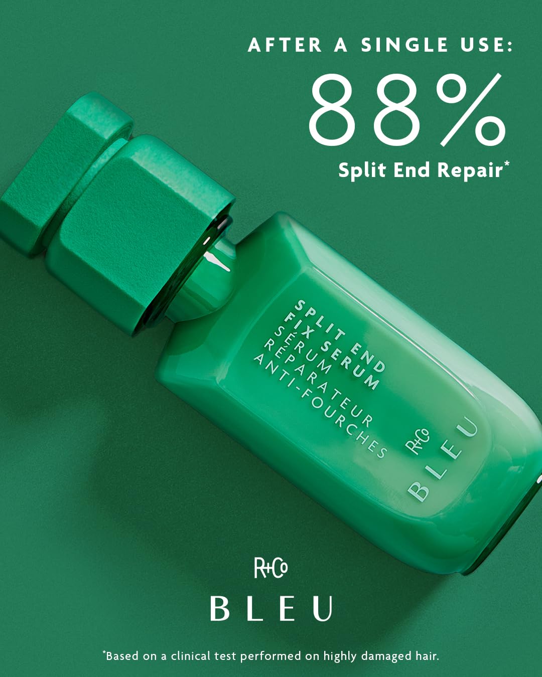 R+Co BLEU Split End Fix Serum | Seals Split Ends + Enhances Softness + Reinforces Strength | Vegan, Sustainable + Cruelty-Free | 2 Fl Oz