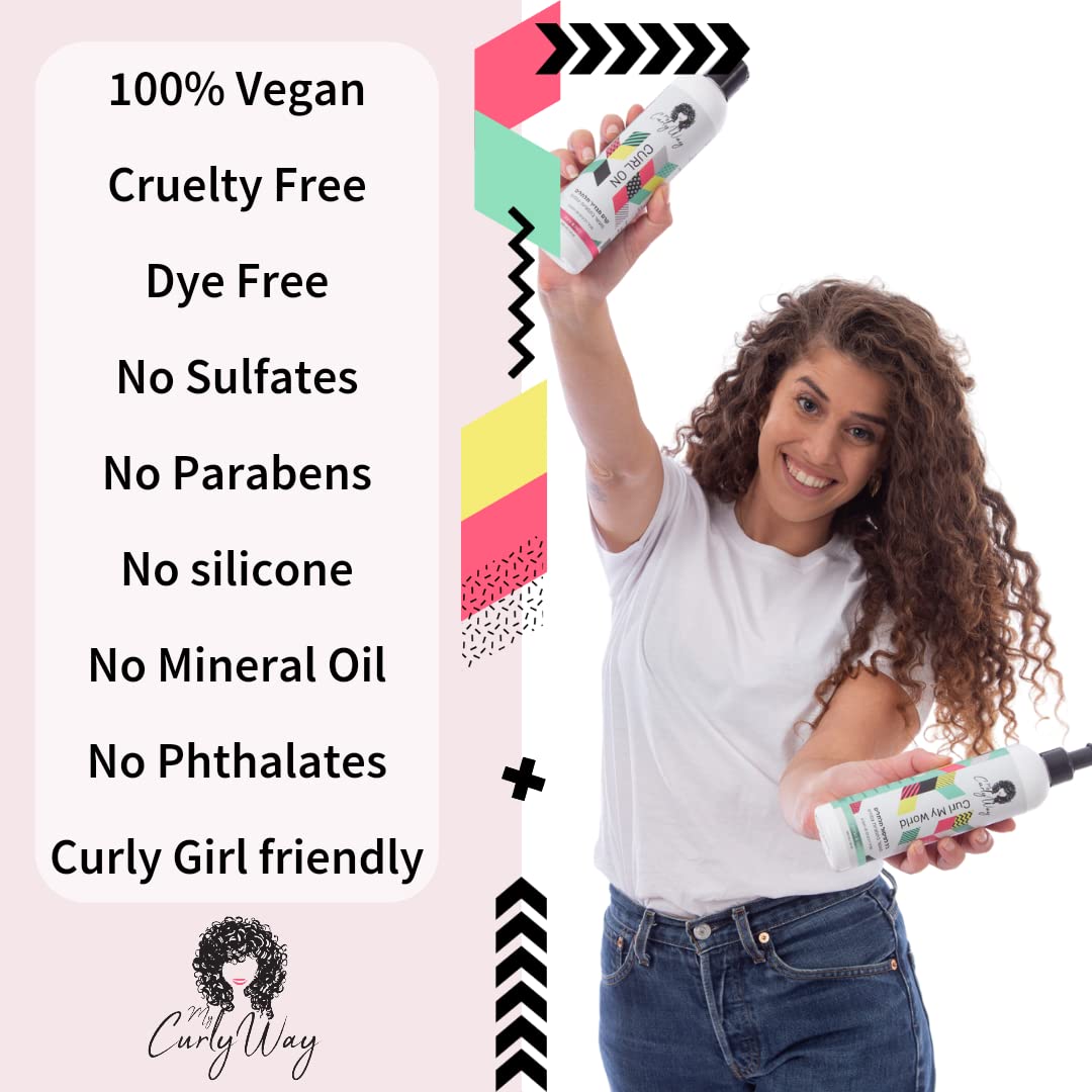 Leave In Conditioner for Curly Hair - Nourishing Fruit & Flower Extracts | 10 Oz Vegan Curl Moisturizer Cream