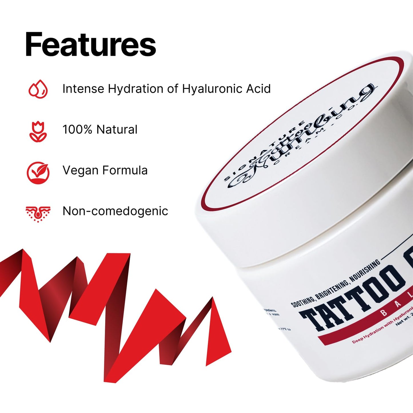 Tattoo Care Balm by Signature with Hyaluronic Acid- Deeply Soothing and Hydrating Tattoo Balm for lasting moisture Before & Aftercare - With Centella, Shea Butter & Warm Vanilla Scent - 7 oz / 200g