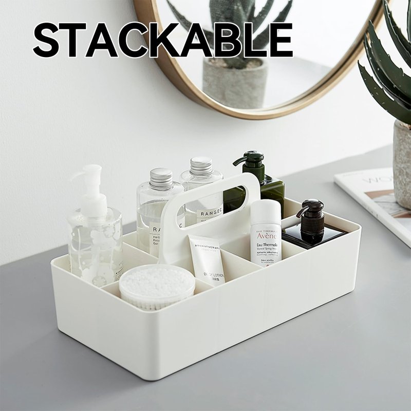 dinrgo Bath caddy for baby,Bathroom Makeup organizer Countertop with Handle,Skincare Caddy for Vanity,Storage Box,bathtub storage,Bathroom Trays,Shower Caddies,Baby Bath Toy Organizer,Desktop storage