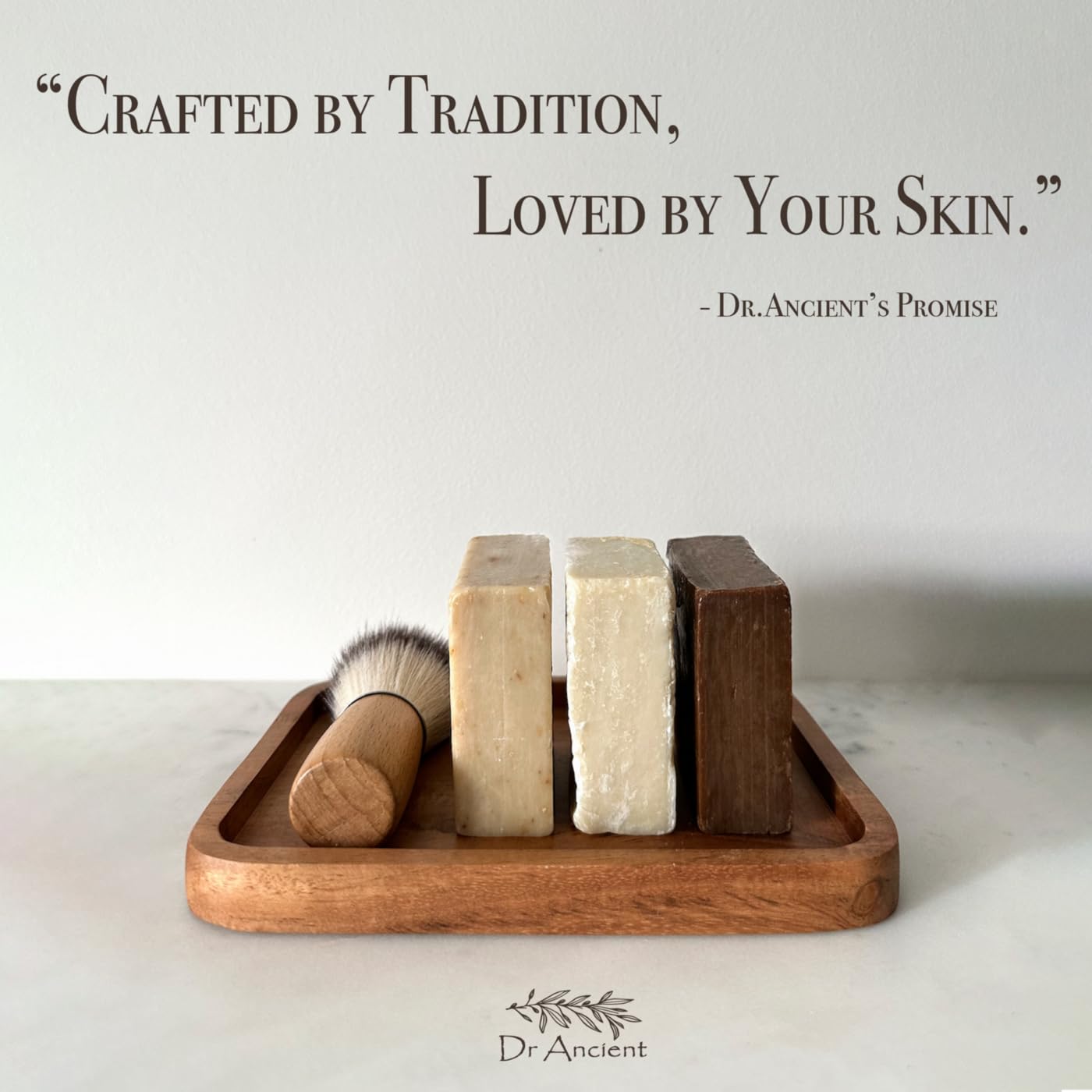 Dr.Ancient Donkey Milk, Pine Tar, Aleppo & Bittim Soap Bar Set (4-Pack) – Organic Handmade Natural Soap Bars, Chemical-Free Gentle Cleanser for Face & Body