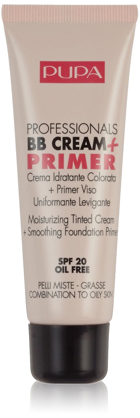 PUPA Professionals BB Cream + Primer For Combination to Oil Skin. SPF20. Oil Free (002 Sand)