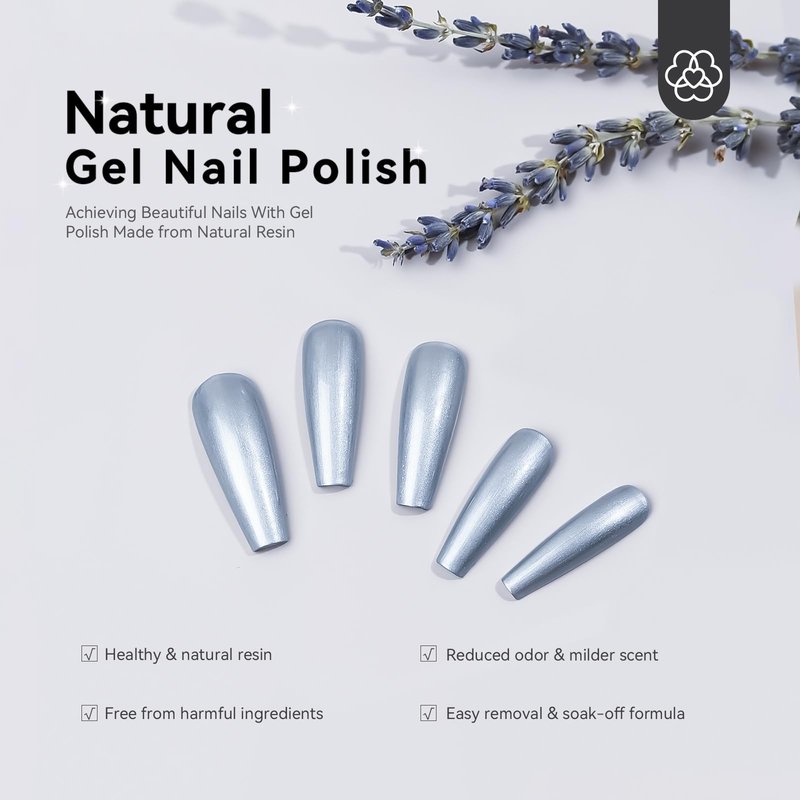 SAVILAND Metallic Gel Nail Polish Set: Silver & Gold Chrome Gel Polish 3D Metal Painting Gels Mirror Nail Polish Soak Off UV LED Chrome 3D Effect Nail Glue Gels for Salon Manicure Home DIY
