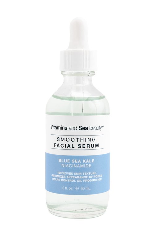 Vitamins and Sea Beauty Blue Sea Kale and Niacinamide Serum for Face, Anti-Aging Firming, Smoothing Face Serum for Minimizing Pores, Oil Control, 2 Fl Oz