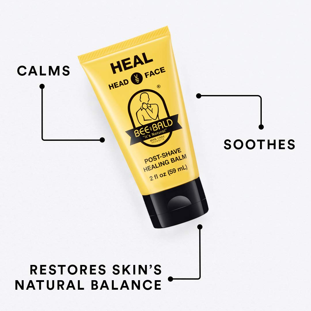 Bee Bald 4-Pack | Premium Shave Cream, Post-Shave Balm & SPF Moisturizer Set - Perfect for Smooth Skin