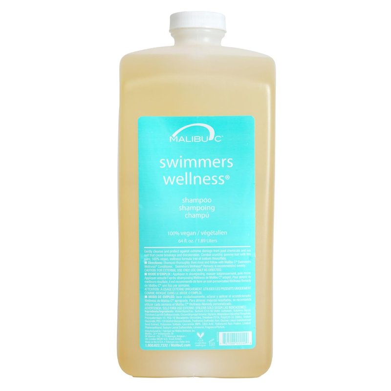 Malibu C Swimmers Clarifying Shampoo - Protect Against Chlorine Damage, Restore Shine & Moisture | 64oz