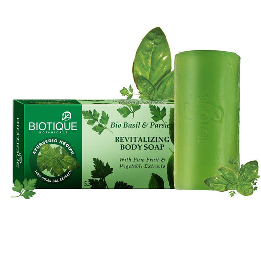 Biotique Bio Basil And Parsley Revitalizing Body Soap 150g (Pack Of 2)