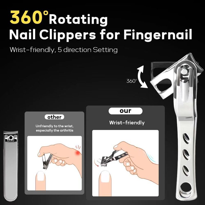 Toe Nail Clipper for Ingrown or Thick Toenails,Toenails Trimmer and Professional Toenail Nipper for Seniors with Stainless Steel Surper Sharp Blades (Podiatrist Nail Clippers Set)
