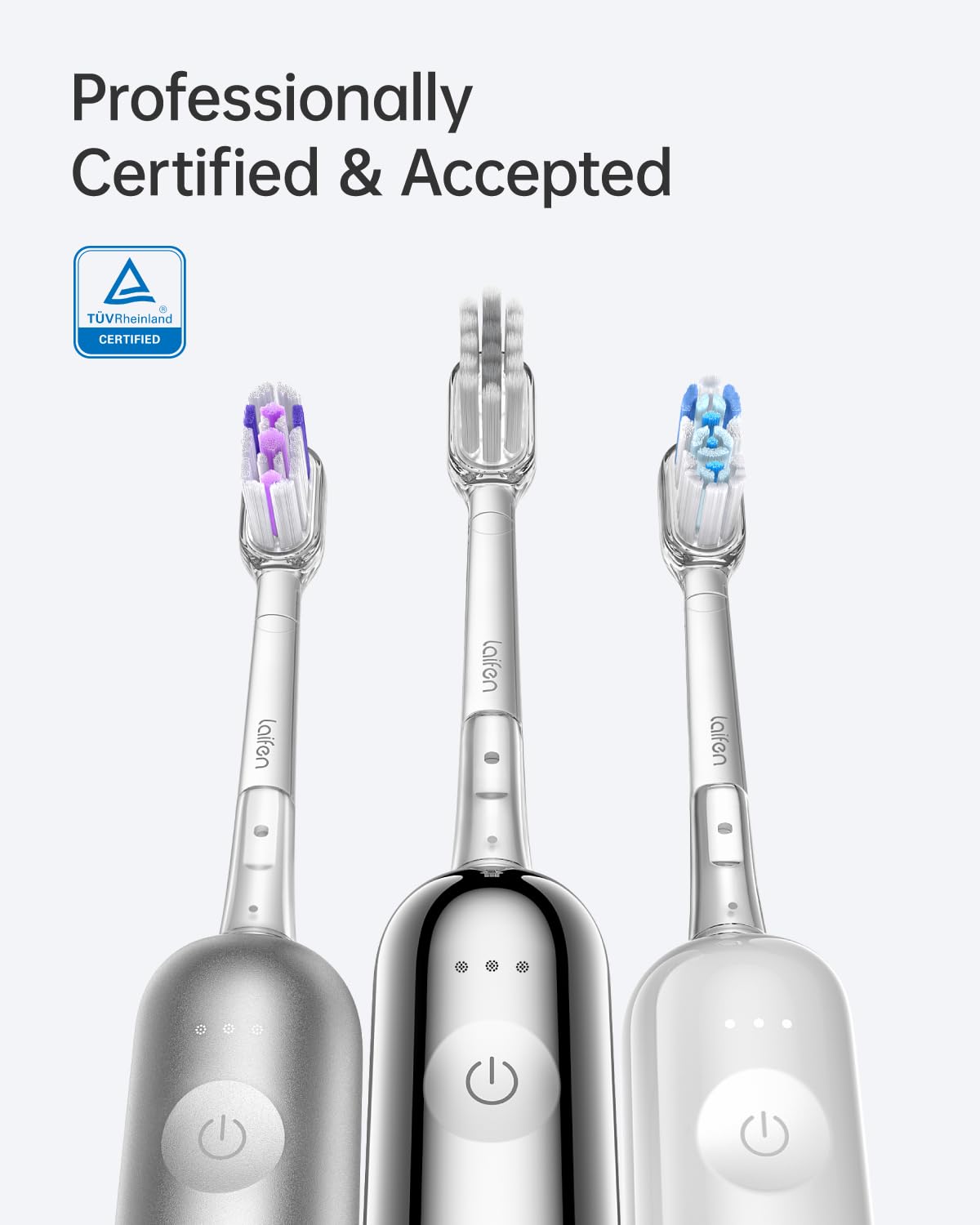 Laifen Cushioned Toothbrush Heads 6 Pack, New 2025 Version Replacement Heads Compatible with Wave/Wave Special Electric Toothbrush (Gum Care)