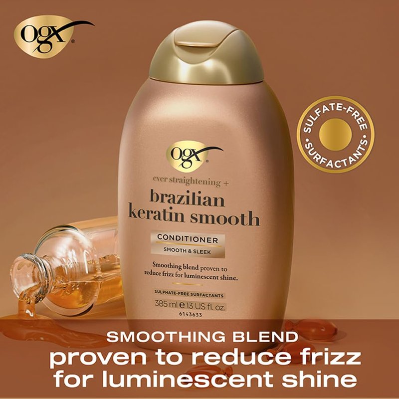 organix Ogx Conditioner Brazilian Therapy 384ml Pack, Keratin, 13 Ounce, (Pack of 3)