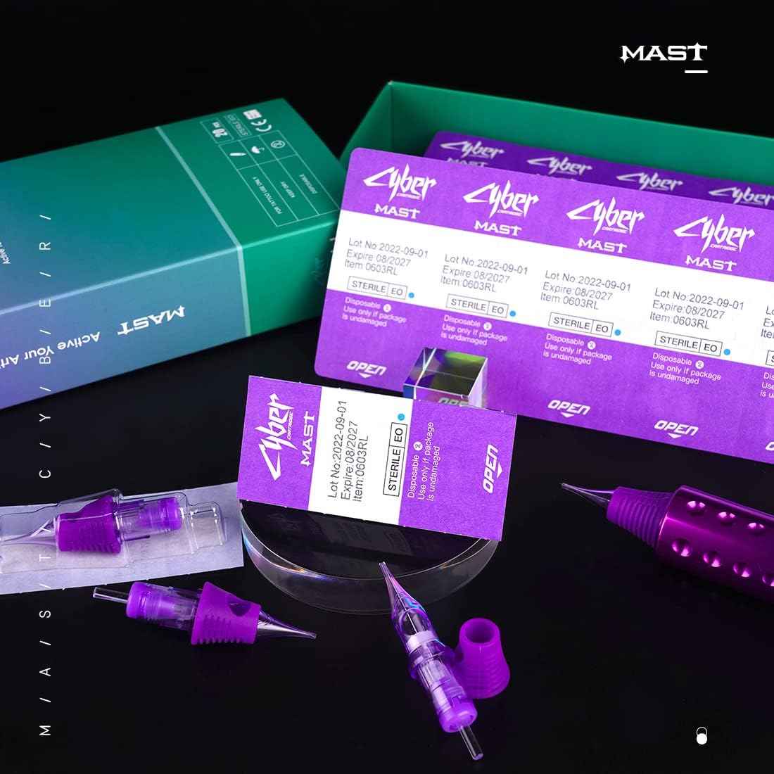 Mast Tattoo Cyber Tattoo Cartridges Needles Disposable Tattoo Needles Round Shader Super Bugpin 1205RS