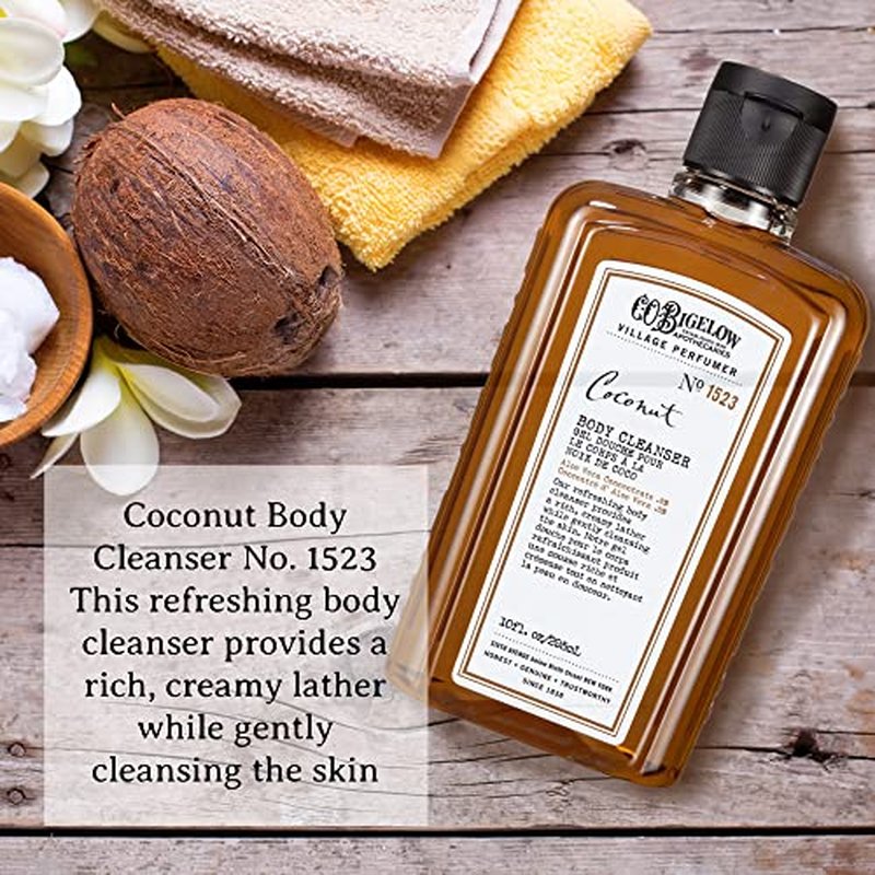 C.O. Bigelow Coconut Apothecary Duo Skin Care Gift Set, Body Wash & Body Lotion, Liquid Soap & Moisturizing Lotion, Set of 2, 10 Fl Oz