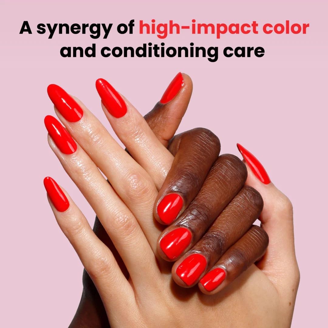 LONDONTOWN Lakur Nail Polish – Red, Maraschino Cherry, 0.4 Fl Oz, Long-Lasting, Streak-Free, Chip-Resistant | 21+ Free Non-Toxic Vegan Nail Color, Strengthens & Hydrates Nails