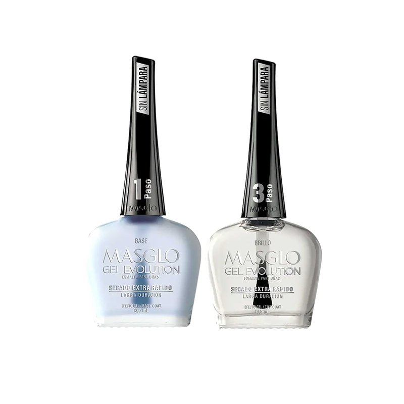 MASGLO Gel Evolution – Nail Polish No UV/LED Lamp Needed, Fast-Drying, 12-Day Wear, 14-Free Formula, High-Gloss Finish, vegan (0.5 oz)