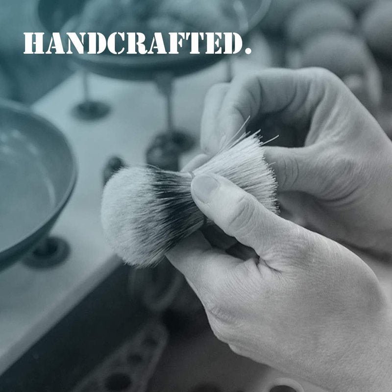 JEQUIL&CORENVEO Fine Silvertip Badger Bristle Shaving Brush, With Heavy Weight Resin Base (Curved Top)