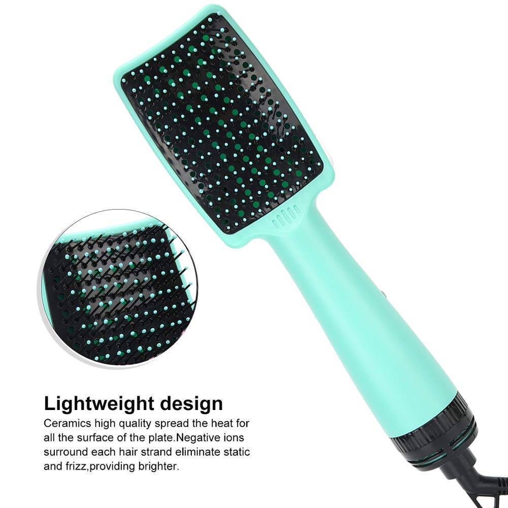 Hair Dryer Comb Home Hair Dryer Comb Hair Dryer Hot Air Brush Styling Hair Dryer Brush Hair Dryer And Styler, Three Gear Adjustment, Home Salon Use，Green [US]