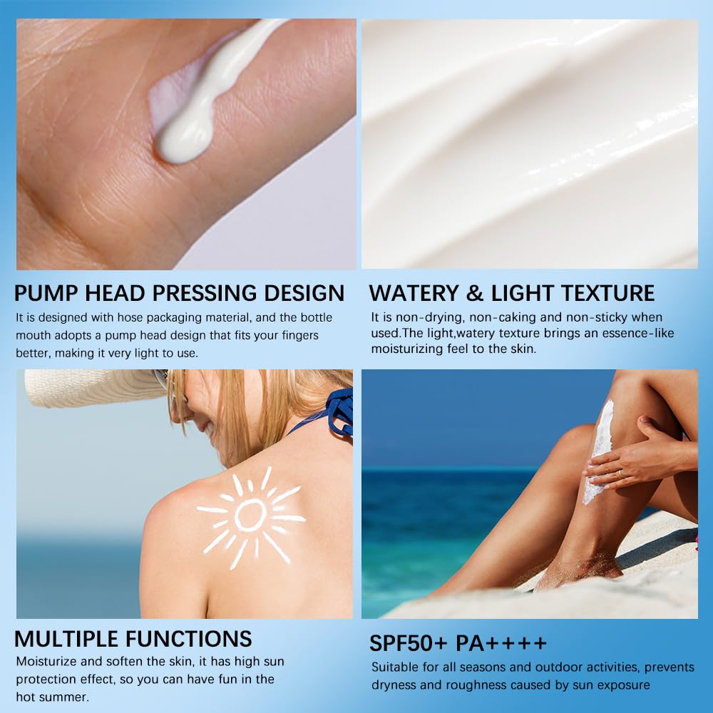 BAISEN DIARY Centella Sunscreen SPF 50 PA++++, Hyalu Cica Water-Fit Sun Serum, Lightweight Sunscreen with Centella Asiatica, Hydrating & Non-Greasy Sun Protection for Sensitive Skin