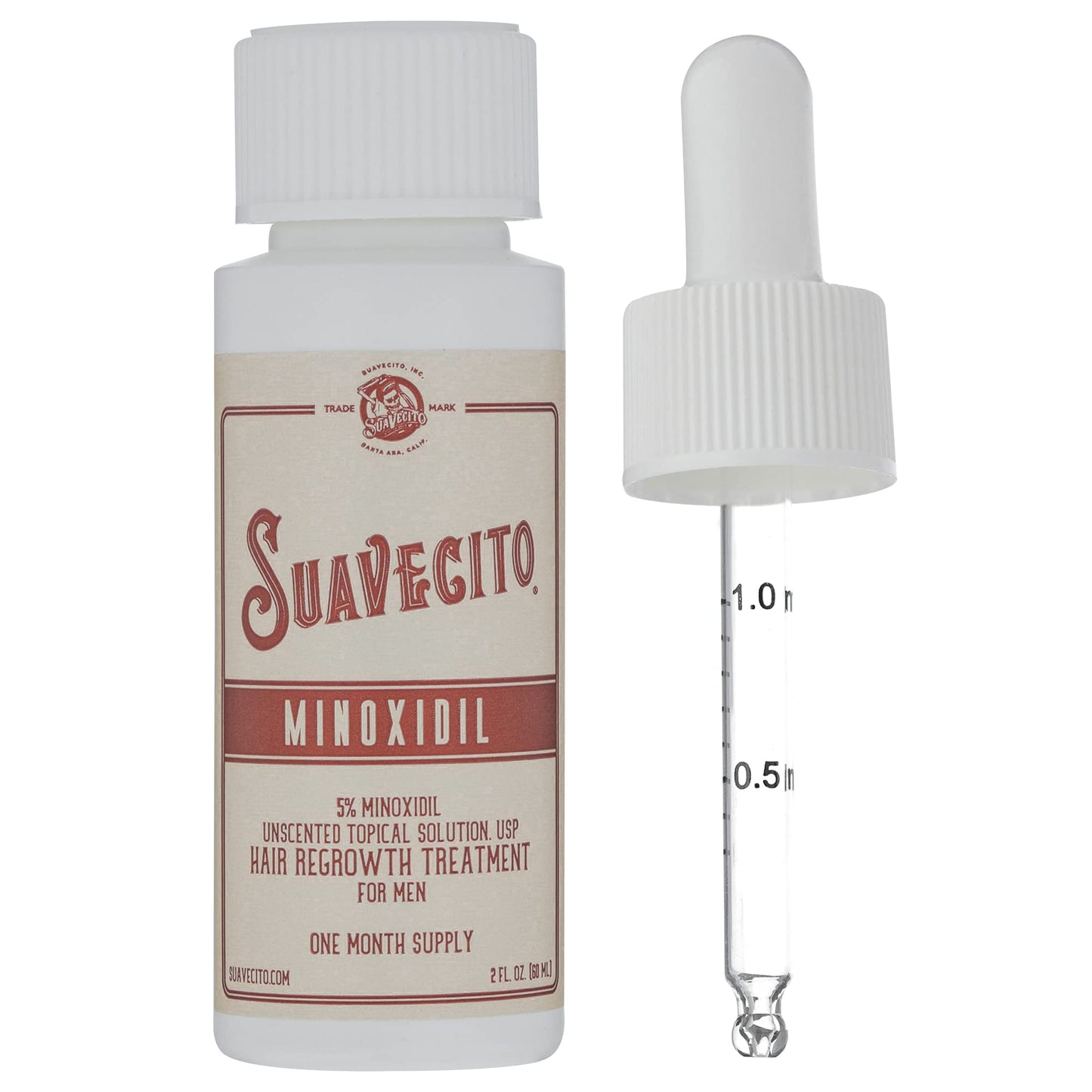 Suavecito Hair Loss Treatment Kit For Hair Regrowth - Minoxidil 5%, Hair Thickening Shampoo & Conditioner With Niacinamide & Biotin, Matte Hair Cream With DHT Blocker (1 Month Minoxidil)