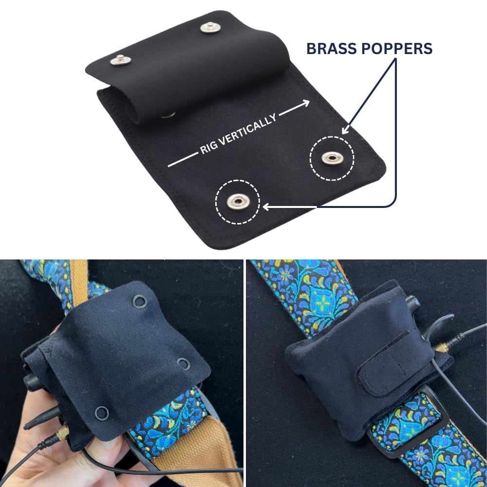URSA Live Pouch: Premium Belt & Instrument Strap Pouch for Wireless Transmitters & Receivers. Quick and Secure Removal and Attachment. Compatible with Line 6, Sennheiser, Shure & More (Medium)