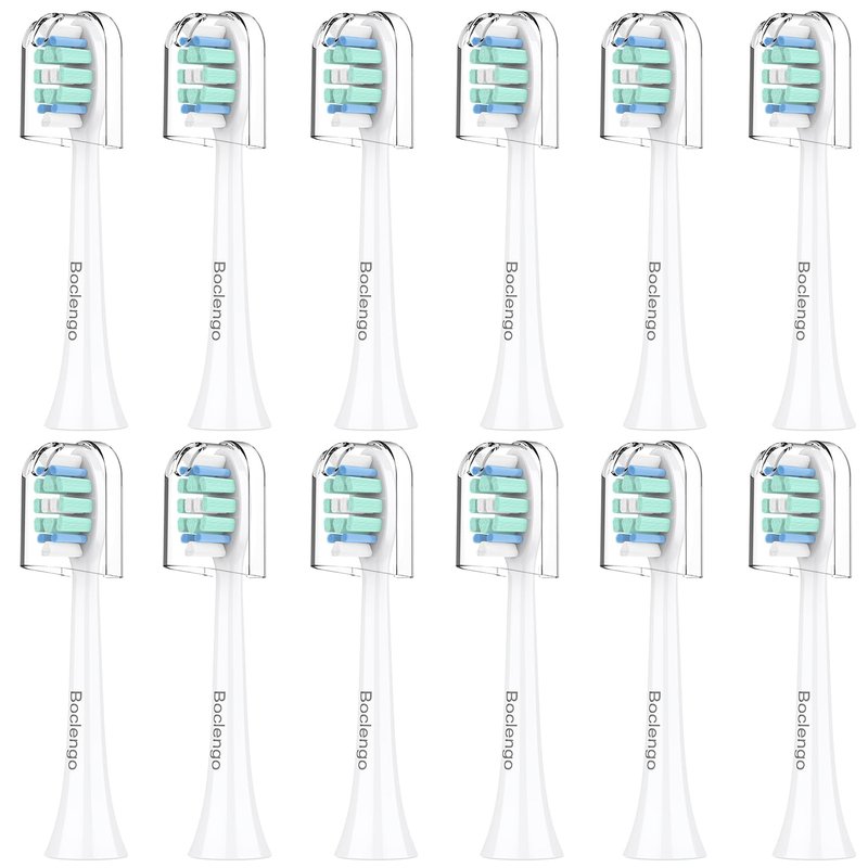 12 Pack Replacement Toothbrush Heads for Philips Sonicare Replacement Heads C2,C1,4100, Electric Replacement Brush Head for Phillips Sonicare Brush C2, C1, 4100, for Sonic Care Toothbrush,White