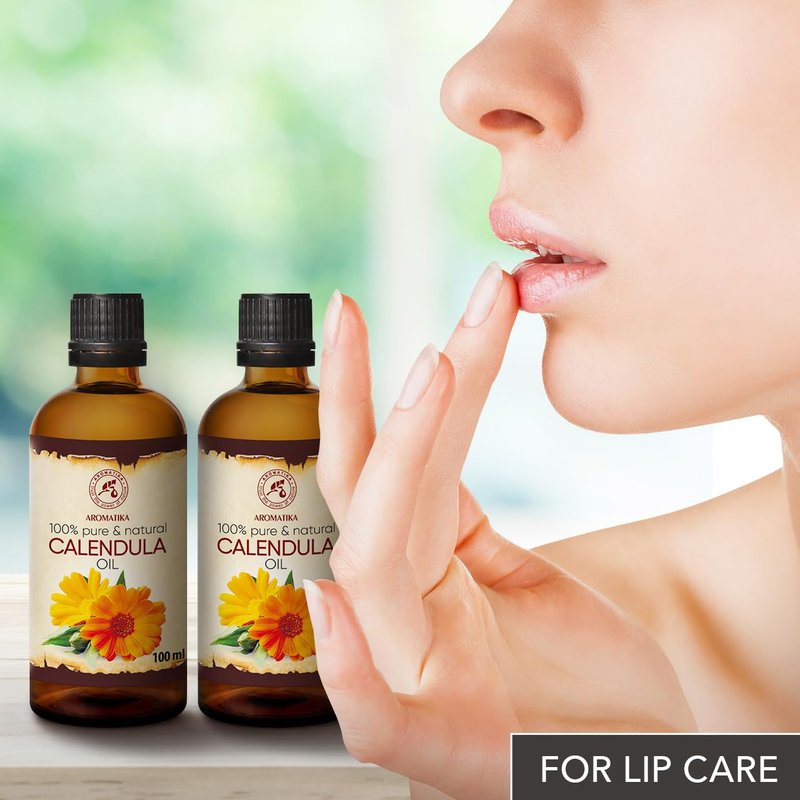 Calendula Oil Set - 100% Pure & Natural Marigold Oil - Infused Almond Oil - 6.8 Fl Oz Total