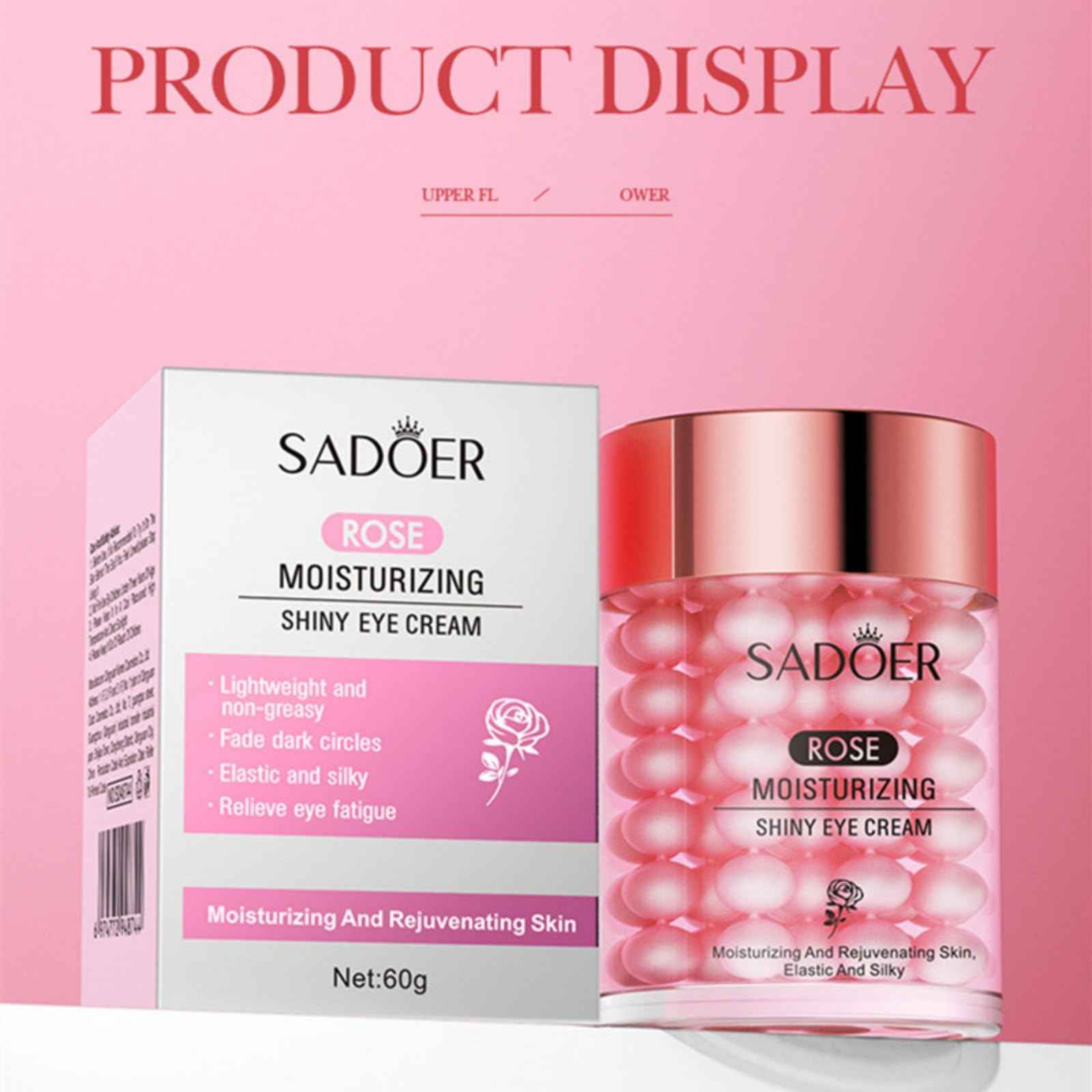 suckoo For SADOER Rose Moisturizing Eye Cream.eye care.Nourishing Rejuvenating Eye Creams,Brightens the skin around the eyes 60g 2.1 FL OZ
