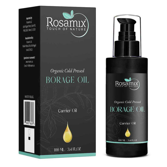 Rosamix Organic Borage Oil Cold Pressed 100 ml – Ideal for Very Dry Skin – Native Care Oil for Body, Face & Hair