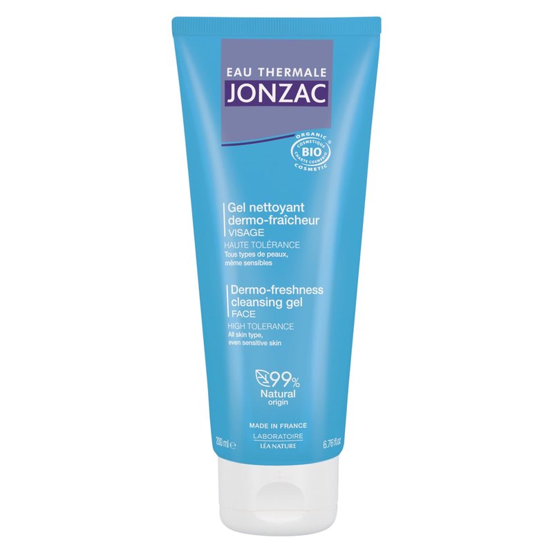 JONZAC Eau Thermale Rehydrate Organic Dermo Cleansing Gel - Gentle Daily Facial Cleanser - Sensitive Skin Approved - Leaves Skin Feeling Smooth & Hydrated - 6.75 Fl Oz