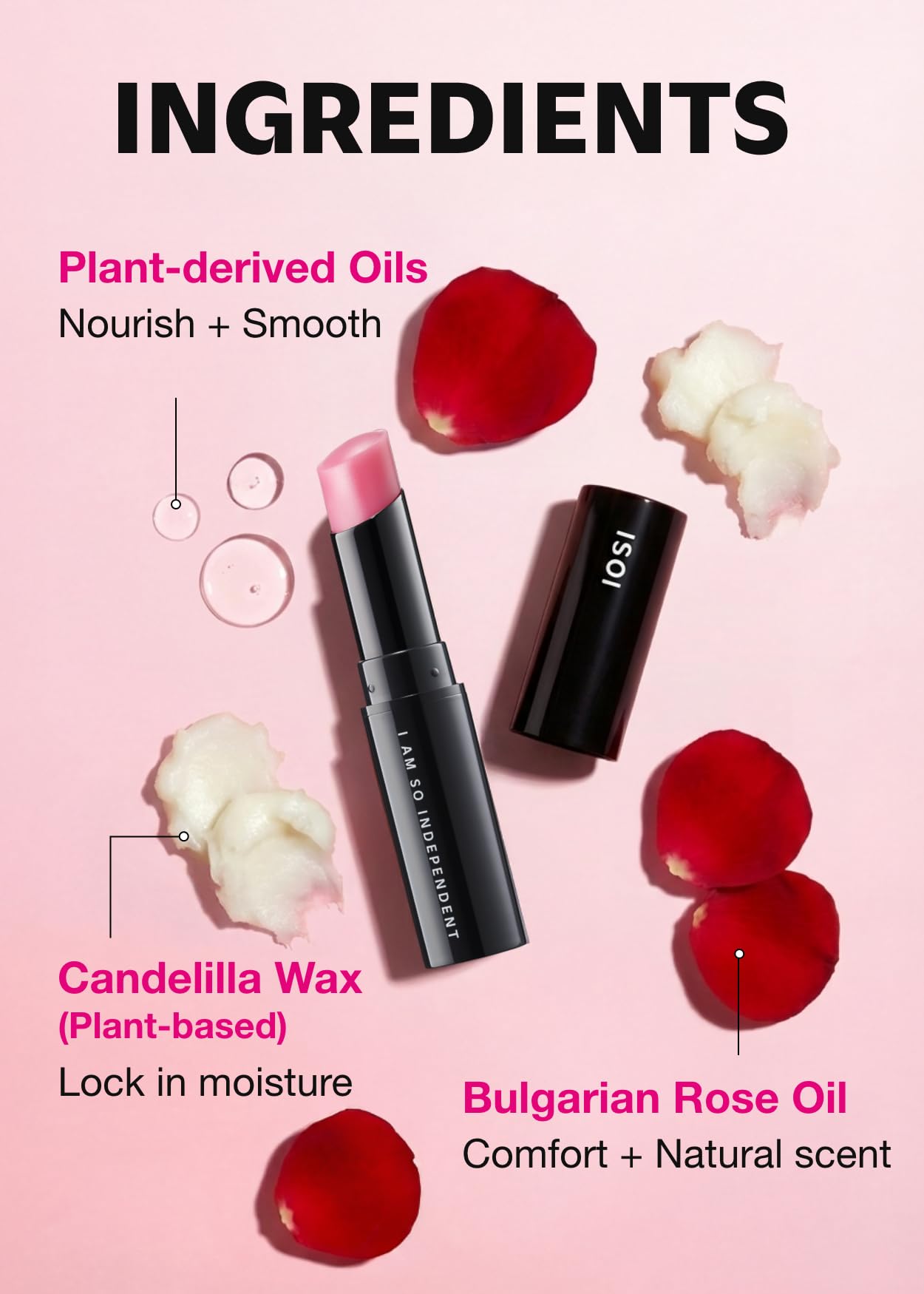 ISOI Bulgarian Rose Lip Treatment Balm (Baby Pink) – Hydrating & Tinted Lip Balm for Dry Lips, Korean Skincare (0.18 oz, 5g)