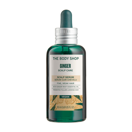 The Body Shop Ginger Scalp Serum | Hair Serum for Fuller Looking Hair | with Ginger Root Essential Oil for Fine, Weak Hair, Vegan, 50 ml / 1.69 oz