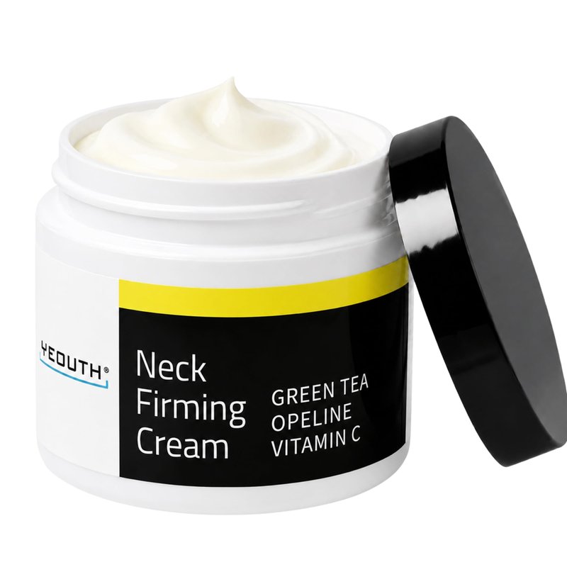 YEOUTH Neck Firming Cream with Vitamin C and Peptides, Neck Cream for Tightening and Firming Chest, Décolleté, Double Chin, Turkey and Crepey Skin, 4oz