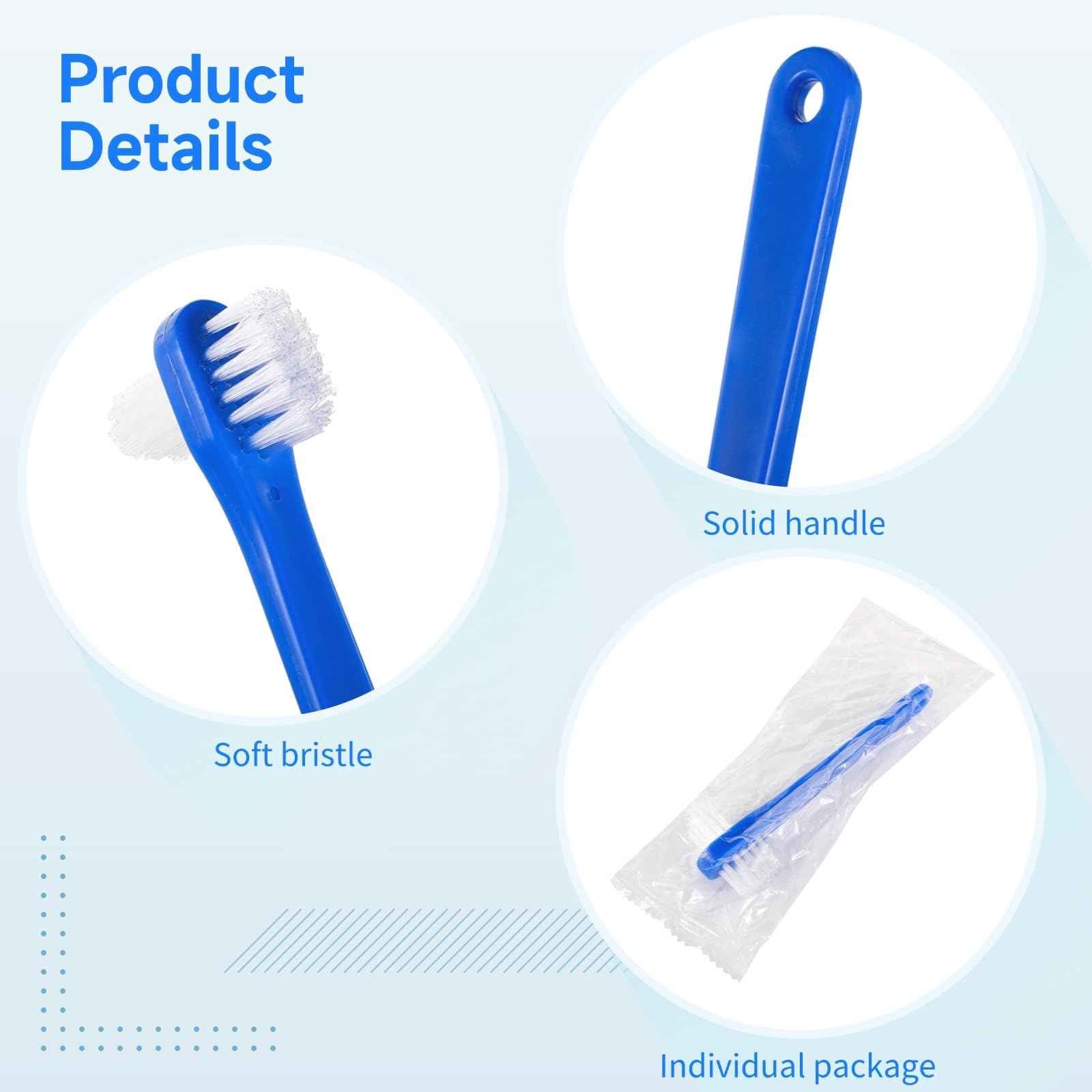 OMISTAR 50 PCS Denture Brushes Dual-Sided Bristle Individually Firm Hard Bristle Toothbrush Denture Cleaner Brush for Retainers False Teeth Braces