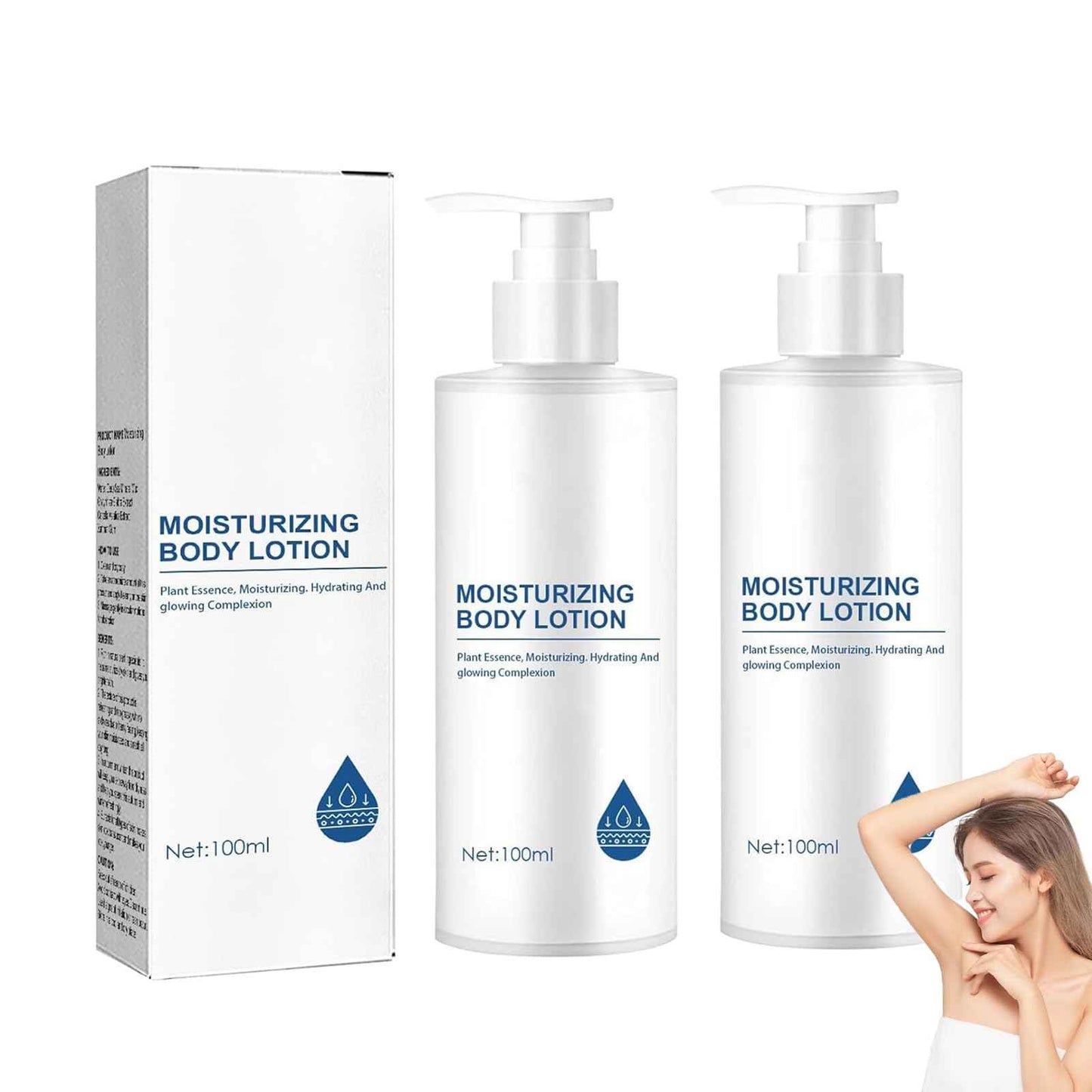 Body Lotion Crema Aclaradora, Moisturizing, Hydrating Bodys Lotions, Lightweight & Non-greasy, For Body, Face, Underarms, Knees & Elbows (2pcs, 3.5fl oz)