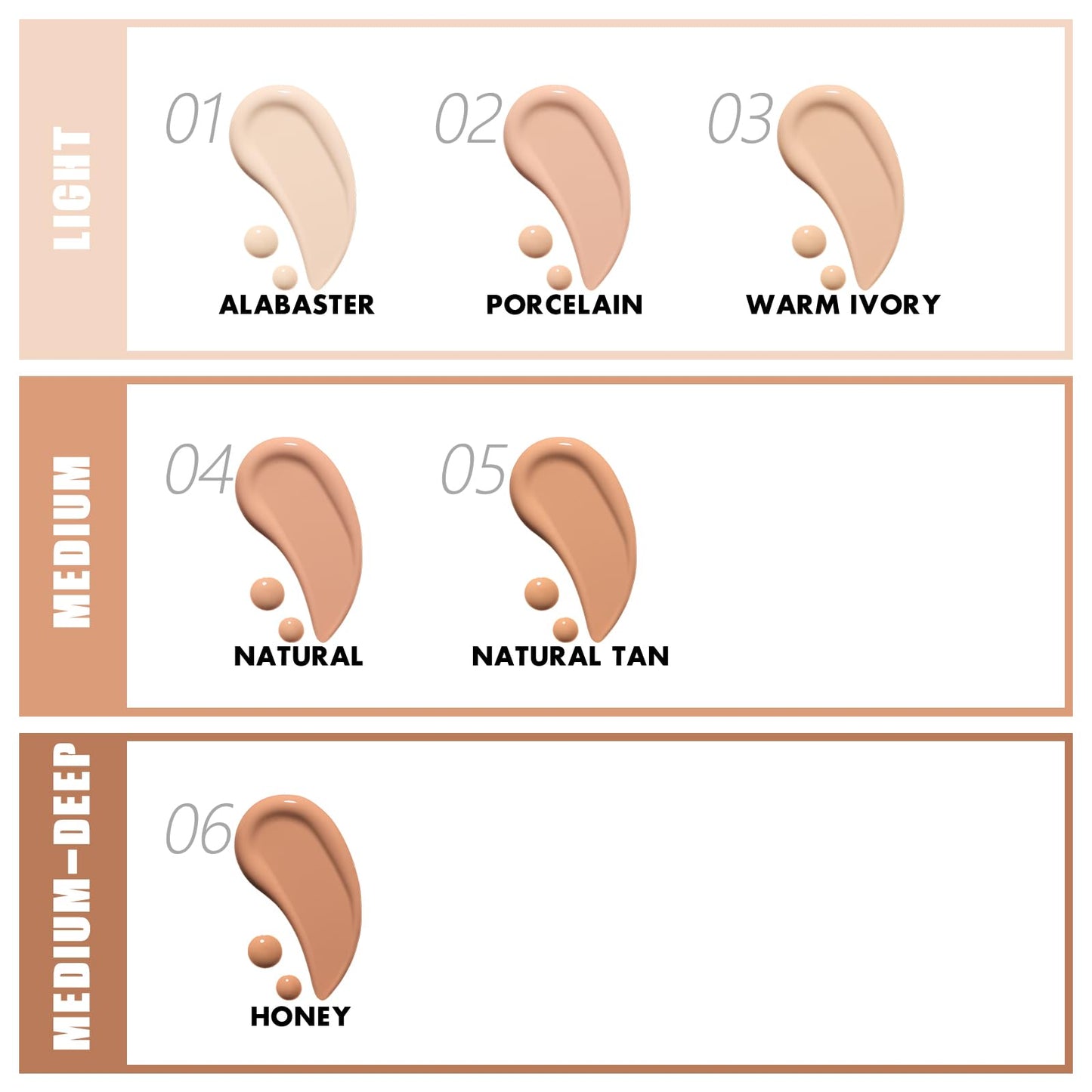 FOCALLURE 2 Pcs Liquid Foundation, Skin Evolution Foundation + Concealer, Full Coverage Foundation Makeup, Durable, Waterproof, Oil-Control, Hides Wrinkles & Lines, Warm Ivory