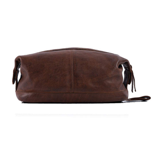 KomalC Premium Unisex Vintage Vanity Dopp Kit - Travel Toiletry Bag Shaving for Men and Women (Brown)