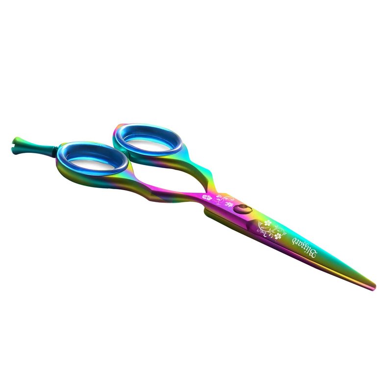Blizzard Professional Hair Cutting Scissors – 5.5 inch VG10 Cobalt Haircut Shears with Razor Sharp Blades - Rainbow Finish Barber Hairdressing Travel Case for Salons & Home Use