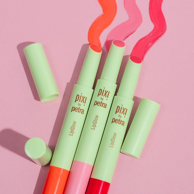 Pixi LipGlow - Hydrating Lip Balm with Sheer Buildable Color - Glossy Finish | Ruby | 0.05 oz/1.5g