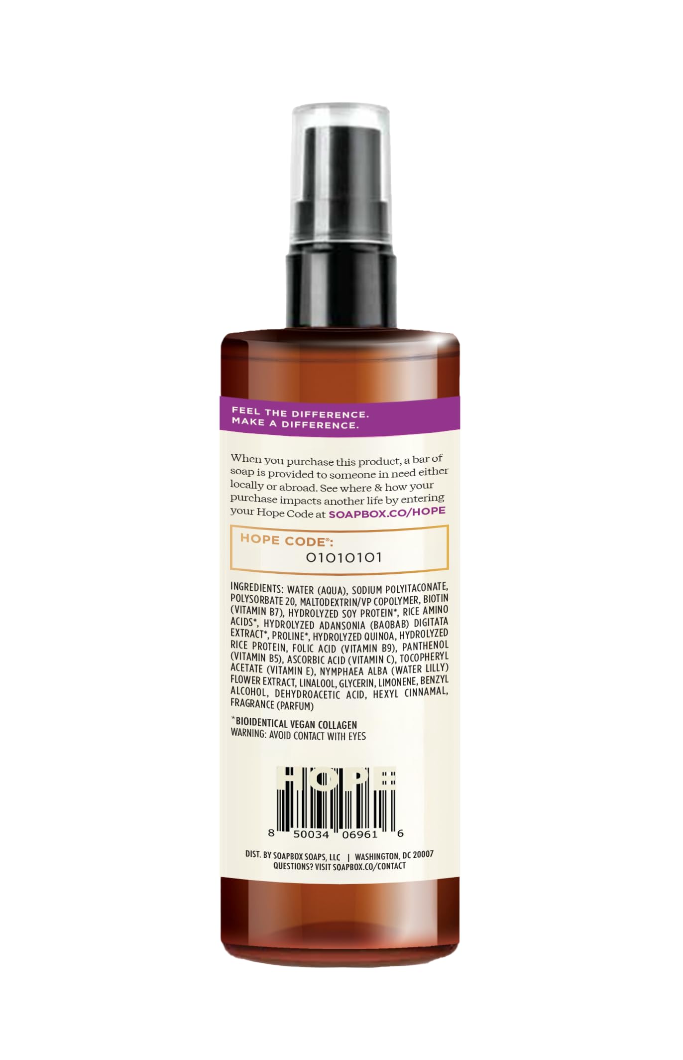 Soapbox Lift Me Up, Volumizing Spray for Hair - Adds Lift, Shine, & Volume to Hair - Biotin Lightweight Volume Spray - Clean Ingredients Free of Harsh Chemicals, Sulfates, Parabens & Silicones - 8 oz